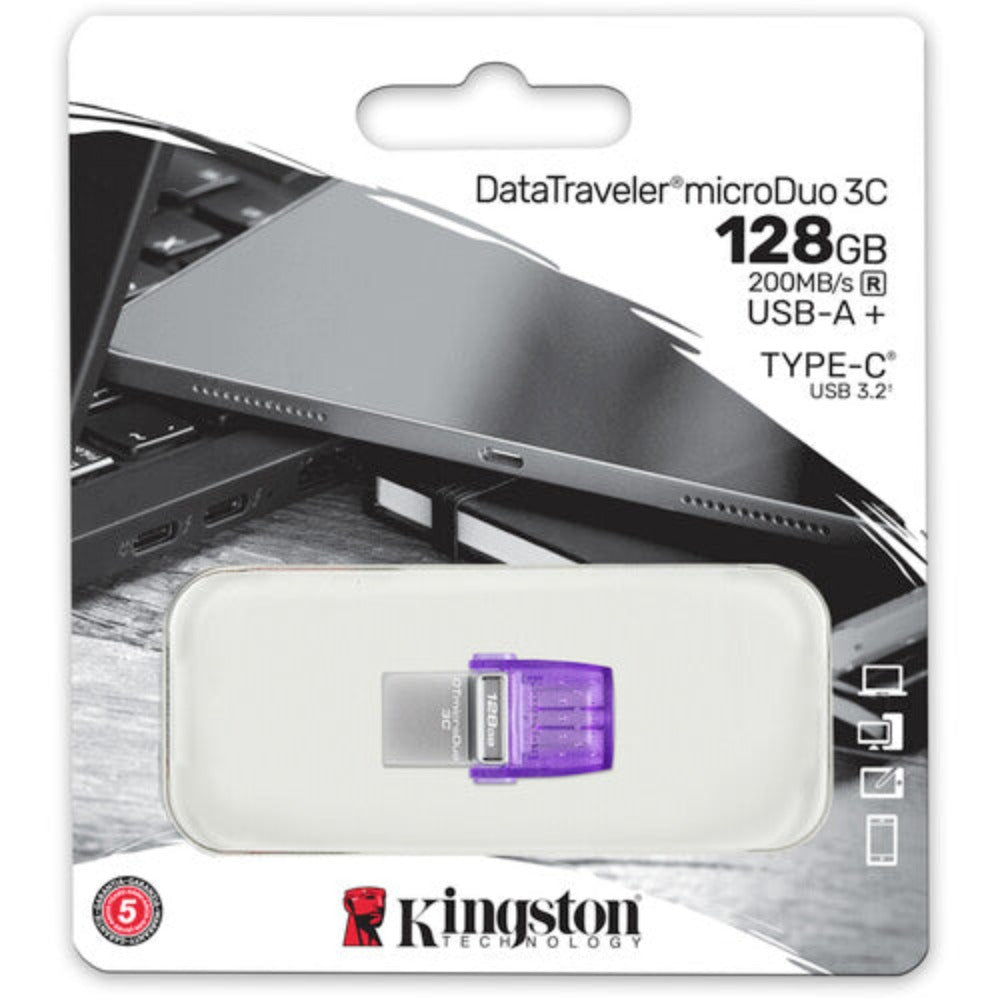 Kingston 128GB DataTraveler Duo USB-A & USB-C Flash Drive