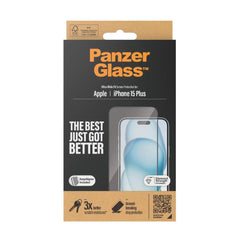 PanzerGlass Ultra-Wide Fit Screen Protector for iPhone 15 Plus