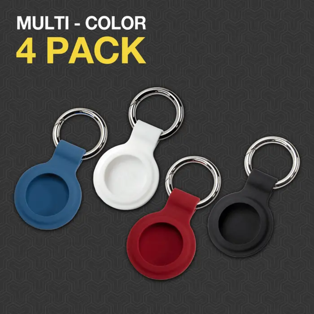 Scosche Silicone AirTag Key Rings - 4 Pk