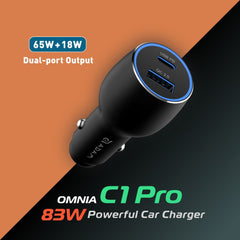 Adam Elements OMNIA C1 PRO USB-C / USB-A 83W Dual Powerful Car Charger