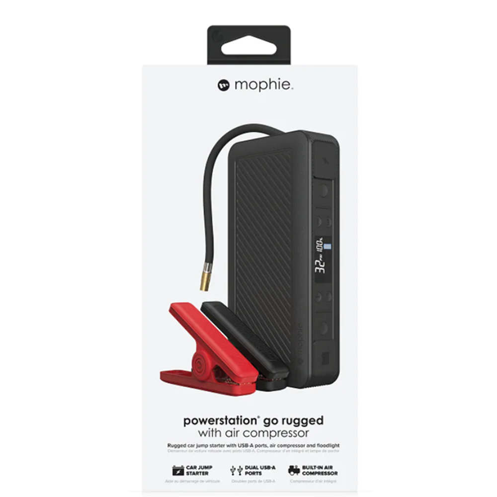Mophie Powerstation Go Rugged Portable Battery with Air Compressor, 15,000mAh