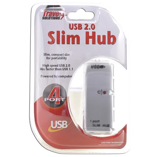 Slim 4-Port USB 2.0 Hub