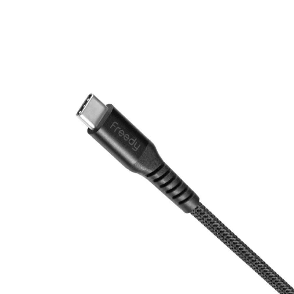 Freedy USB-C Charging Braided Cable 1 m Black