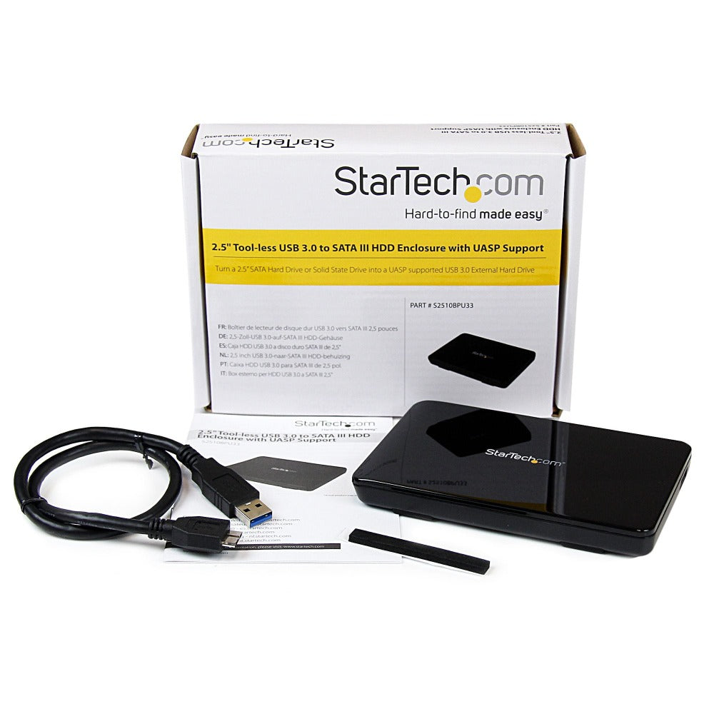 Startech 2.5in USB 3.0 External SATA III SSD Hard Drive Enclosure